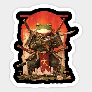 samurai frog Sticker